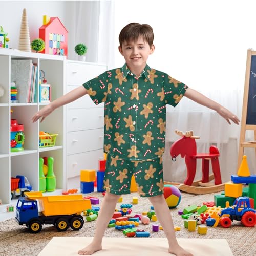 Image of visesunny Boy Floral Short Sleeve Button Down Shirt & Casual Shorts Set Summer Outfits 3-10 Years Clothes