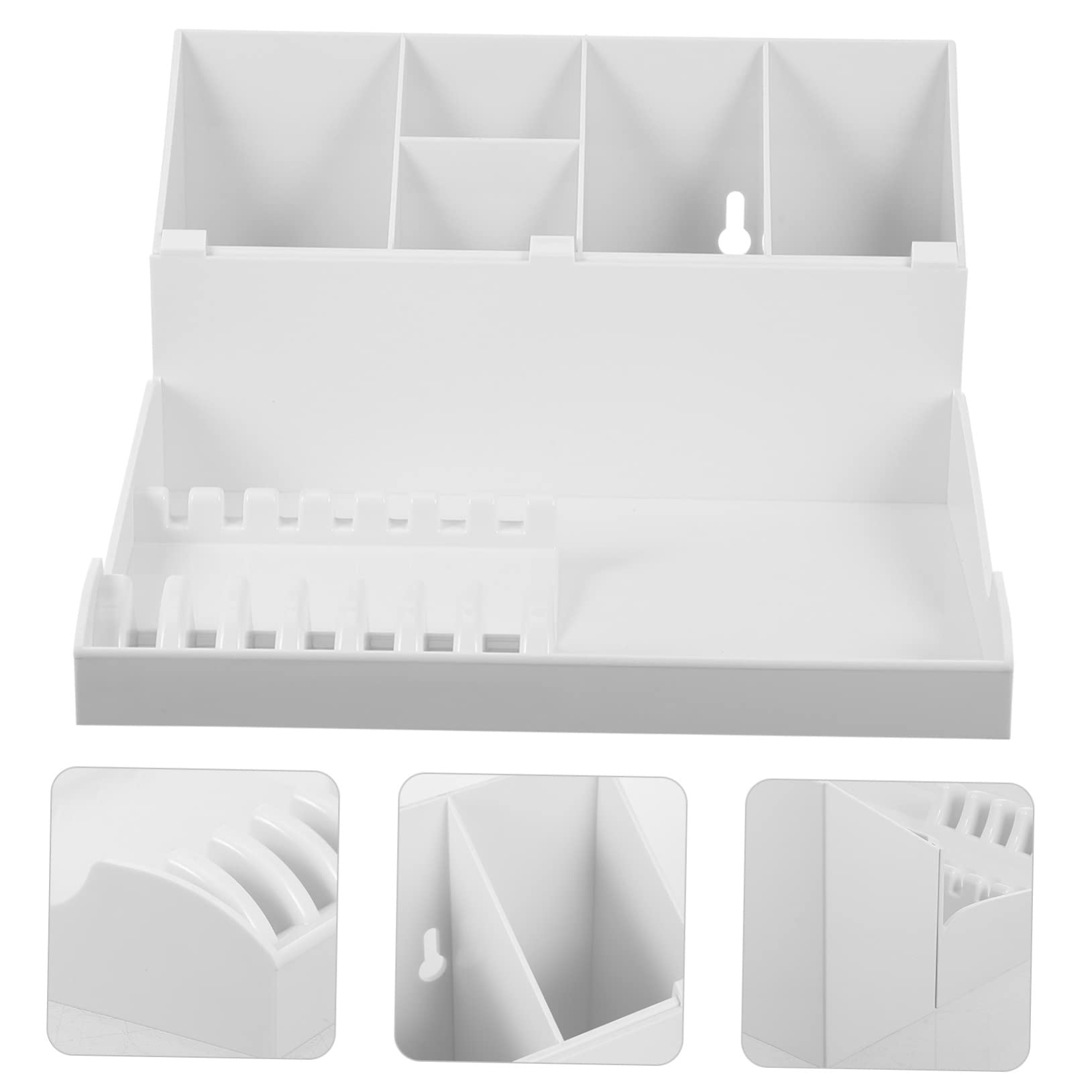 Boîte de Rangement Coiffure Abs Blanc pour Salon et Maison | Organisateur pour Peignes et Autres Accessoires, 1 Set, Design Élégant, Finition Résistante
