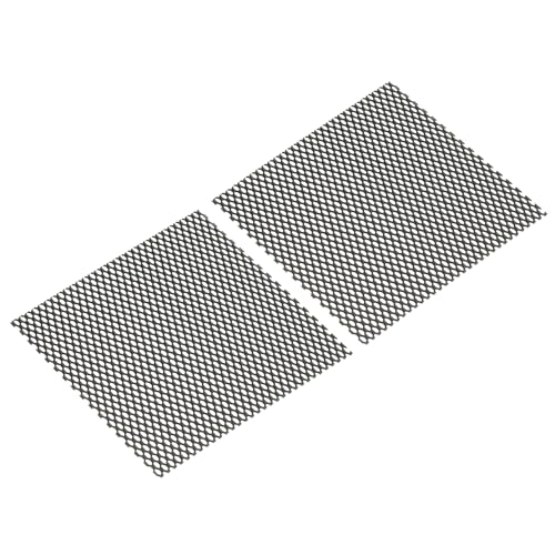 PATIKIL 4'L x 4'W Placas de metal perforadas, 2 piezas 20Ga 3x6 mm Orificio hexagonal Rejilla de aluminio Placa perforada extendida para ventilación, filtración de aire de secador, parrilla de coche,