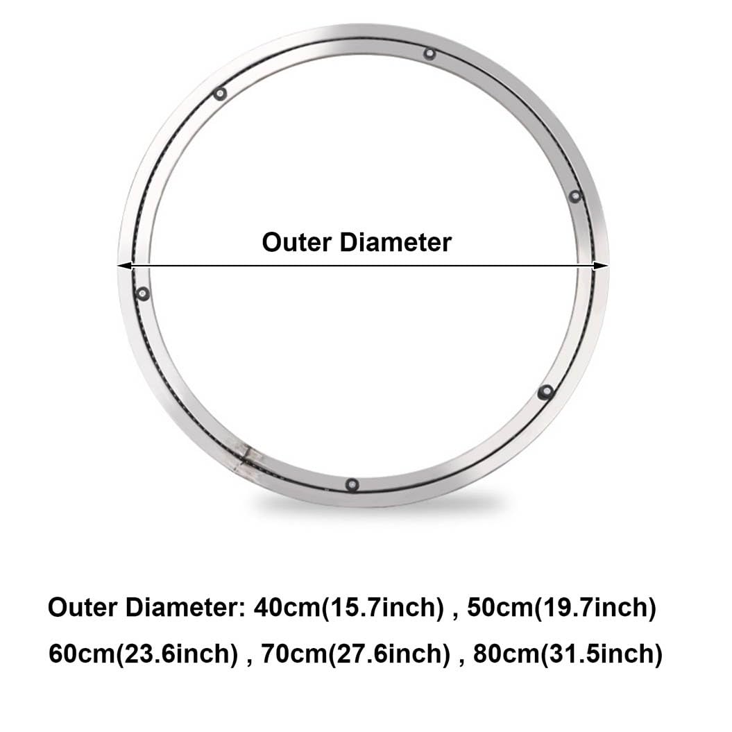 Cuscinetto in Alluminio Lazy Susan, Cuscinetto A Sfere per Giradischi, Hardware Giradischi, Piedini in Gomma Antiscivolo Facili da Installare, 400~800mm (Misurare : 70cm(27.6inch))
