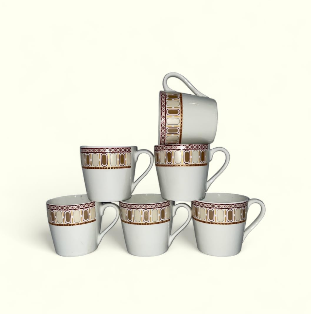LAL Dayal Seashell Fine Ceramic Ware Coffee Cup Pieces Sloni 753
