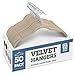 Premium Velvet Shirt Hangers (50 Pack) Non Slip Clothes Hangers, Ultra Slim Hangers Gain 50% Closet Space, 360° Swivel Hook, Clothes Hangers for Tops, Dress Shirts, Blouses, Strappy Dresses, Delicates