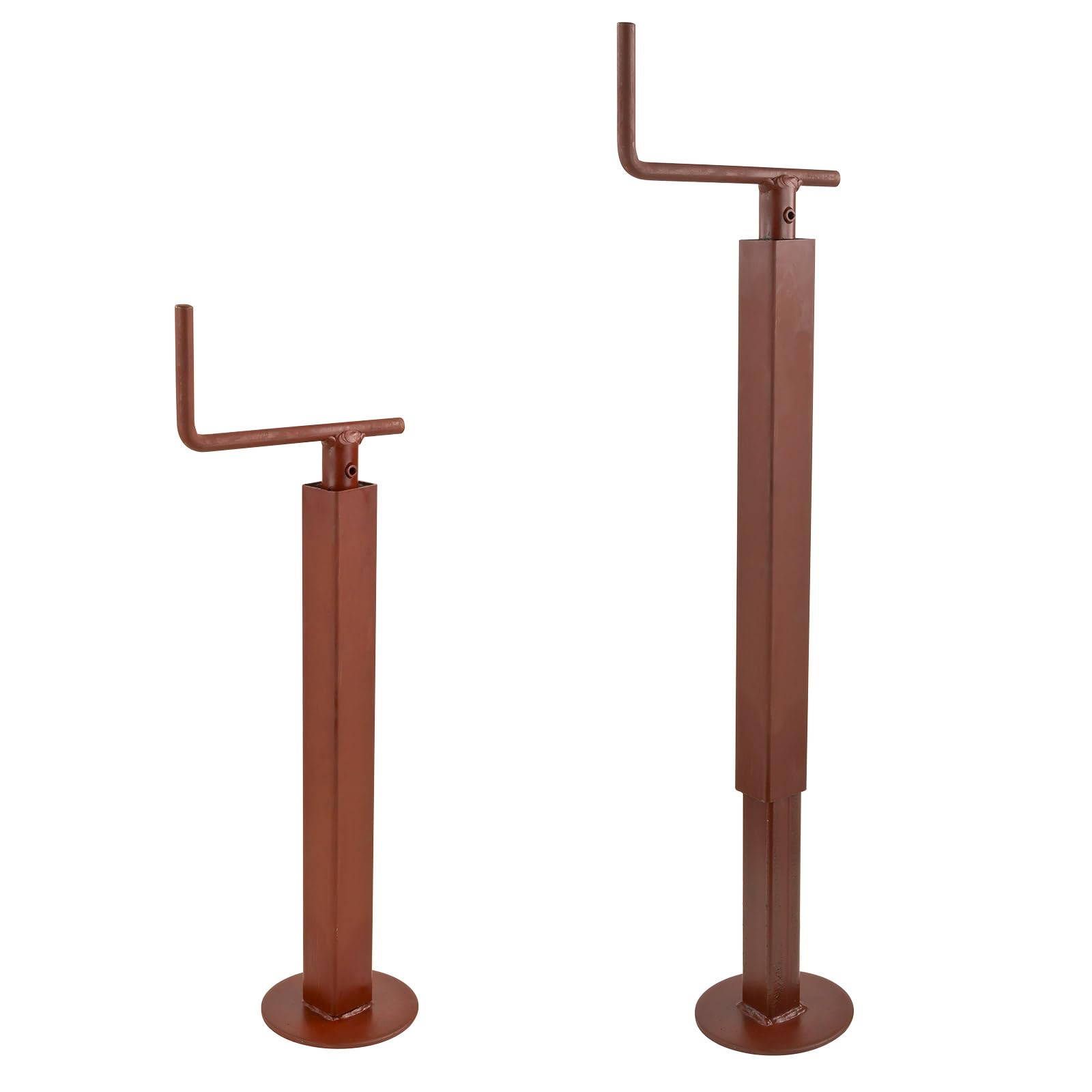 DEMA Stütze 40mm Vierkant – Stützfuß, Anhängerstütze, Kurbelstütze, mechanisch, 250 kg Tragkraft, 175 mm Hub, stabil, verzinkt, höhenverstellbar