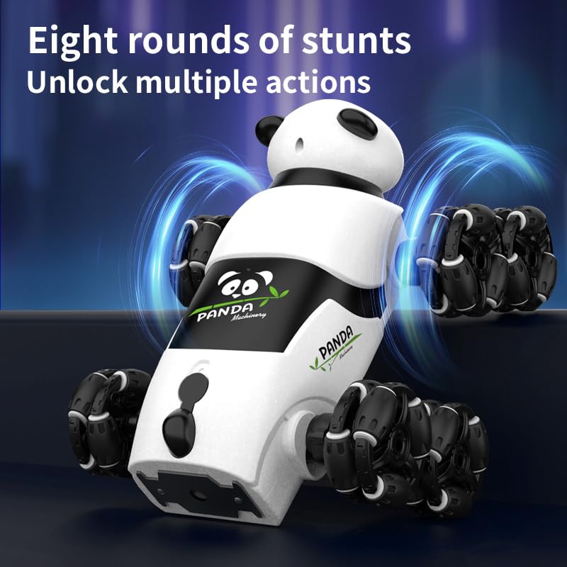 Voiture Cascades RC 8 roues avec projection d'eau et robot panda interactif