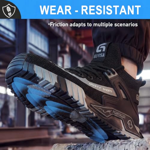 Image of Steel Toe Shoes for Men Work Safety Industrial Protective Men's Work Shoes for Construction Comfortable Lightweight Warehouse Factory