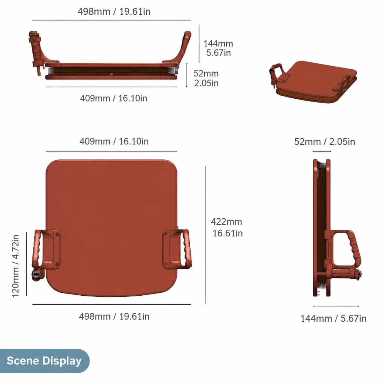 Cuscino Alzapersona Elettrico per Anziani, Alimentazione a Rete | Alzata 33 cm; angolo 34°; comando a una mano; doppie maniglie; superficie antiscivolo; portata 100 kg