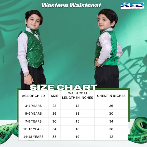 Image of Kaku Fancy Dresses Plain Waistcoat for Kids /Plain Jacket for Kids | Sequin Work Shinning Waist Coat For Annual Day Dance Competition (Only Jacket /Waistcoat - Shirt & Pant Not Included)