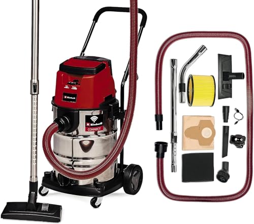 Einhell TP-VC 36/30 S Auto-Solo 2347143, Battery-Operated Wet and Dry Vacuum Cleaner, red, Black
