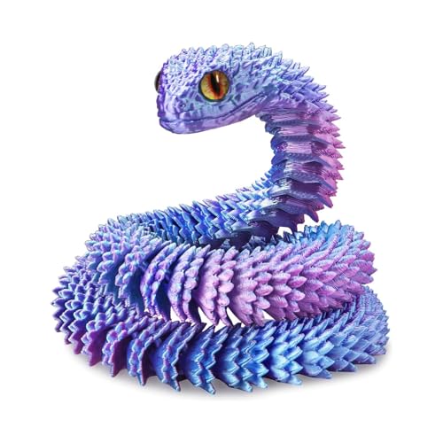 AzureRay Impresión 3D Serpiente, Modelo de Serpiente Realista, decoración del hogar, Regalo para Adultos.