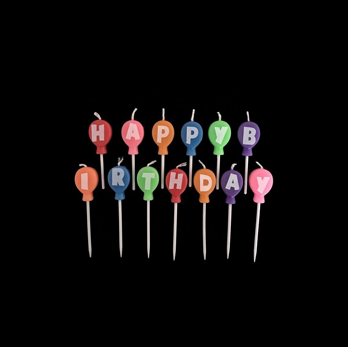 Shatchi Happy Birthday Candles - Metallic Polka Dot - Cake Topper