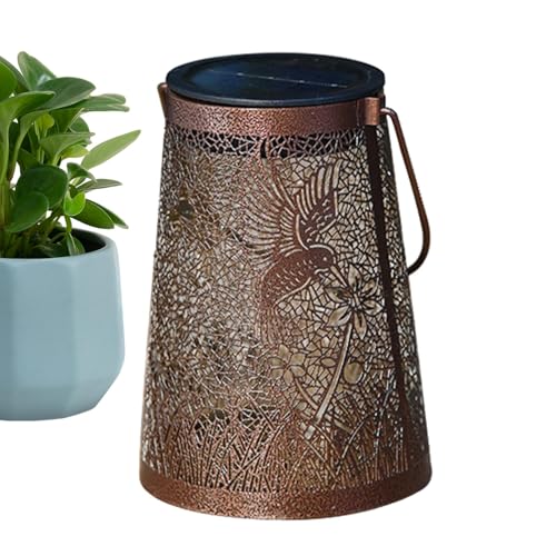Farolillos solares para exteriores resistentes al agua – Luces exteriores Iluminación de | Farolillos decorativos impermeables luces solares, colibrí alimentada por energía solar,