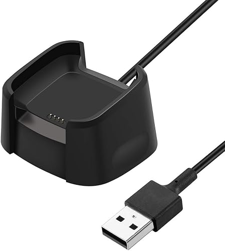 Compatible con cargador Fitbit Versa, cable de carga de repuesto solo para reloj inteligente Versa/Versa Lite
