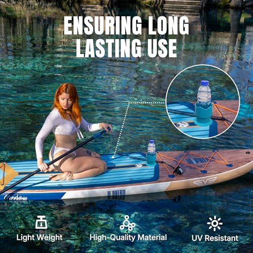 Image of niphean Paddle Board Cup Holder Versatile Paddle Board Accessories | Durable and Stable Drink Holder for SUP /Kayak /Boat Various Container Sizes, Fit Most Large-Sized Water Bottle Holder