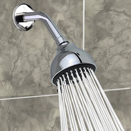 YOO.MEE High Pressure Fixed Shower Head - Strong Powerful Pressure Boosting against Low Flow Showers- 3 Function Wall Mount Rain Shower - Luxury Chrome by YOO.MEE - Image 4
