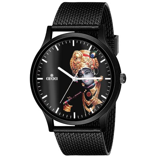 AROA Watch New Watch for Hindu God Shree Krishna Men Model : 191 Black Metal Type Rubber Analog Watch Black Dial for Men Stylish Watch for Boys (B0C1C3NBFC) Amazon Price History, Amazon Price Tracker