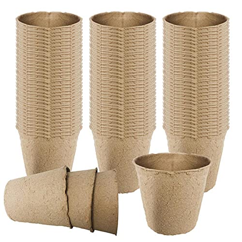 Lot de 50 petits pots de tourbe biodégradables