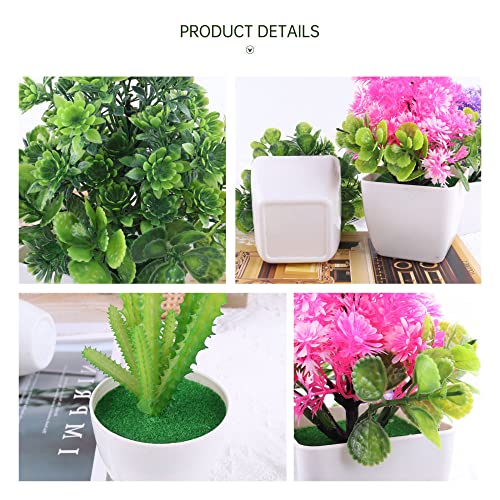 Plante artificielle mini cactus vert pour décoration de table réaliste - 4
