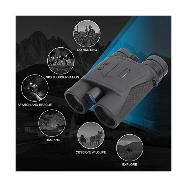 Fockety HD-Fernglas mit Entfernungsmesser, 10x42-Infrarot-Nachtsichtfernglas mit nebligem Tagesmodus, elektronisches… – Bild 6
