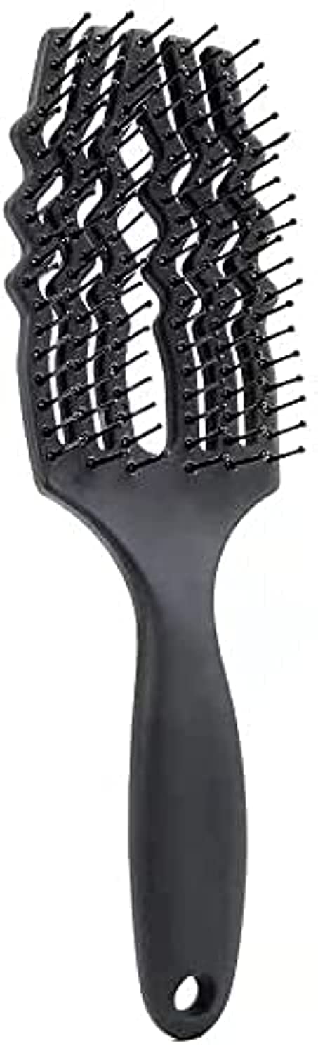 Detangling Brush| Hollow out Massage| Ventilation Styling Comb| Comb For Wavy or Straight Hair – Pain Free| For Curly Wet Thick And Tangled Hair(black)