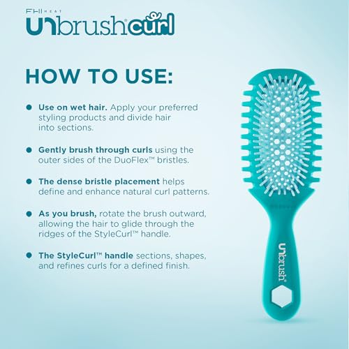 Image of FHI Heat UNbrush Curl Collection for Pain-Free Brushing & Curl Enhancing Styling for Curly Hair Types - Use on Wet Hair Only
