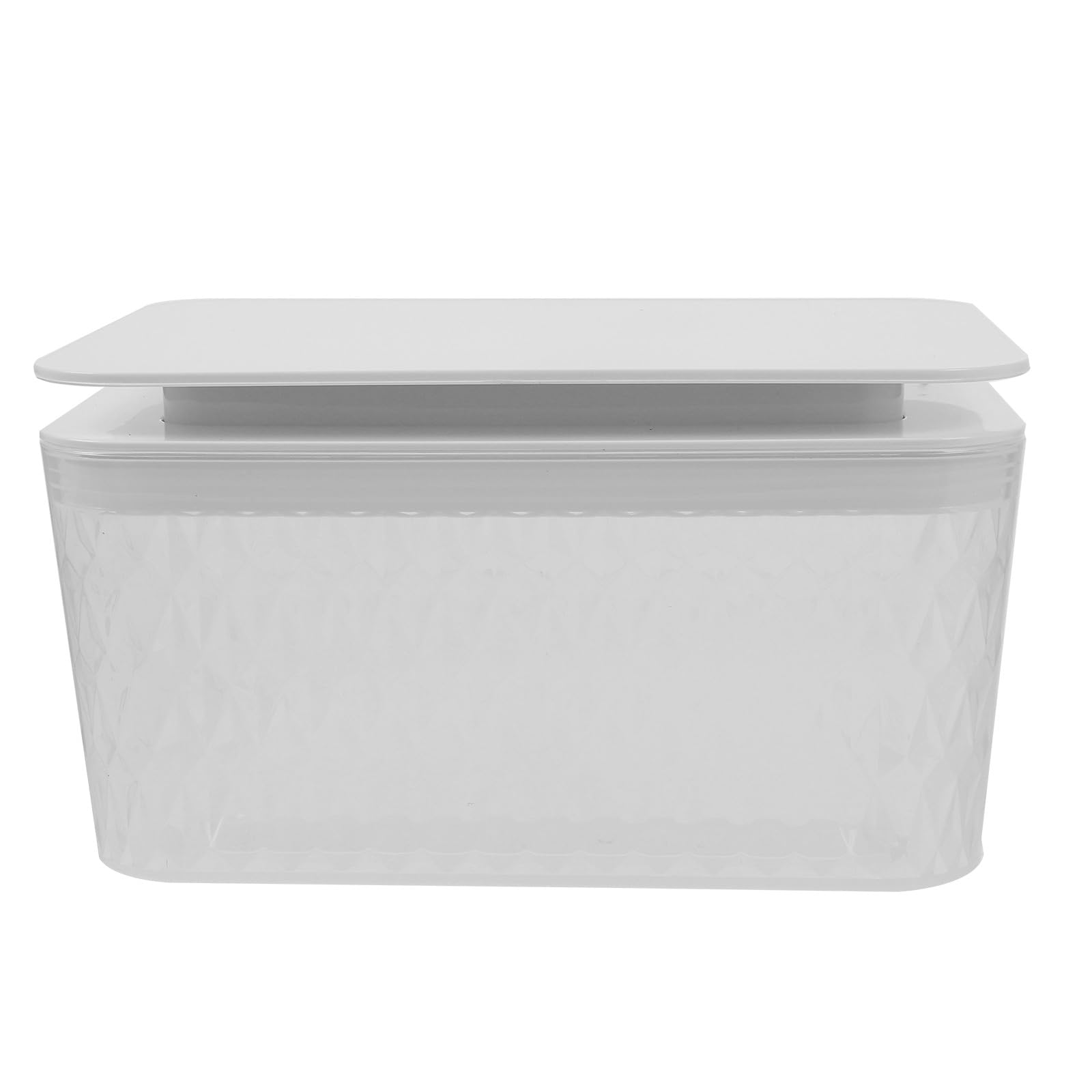 Caja Dispensadora de Toallitas Húmedas Tapa, de Plástico Blanco, Compacta Almacenamiento en Baño o Salón