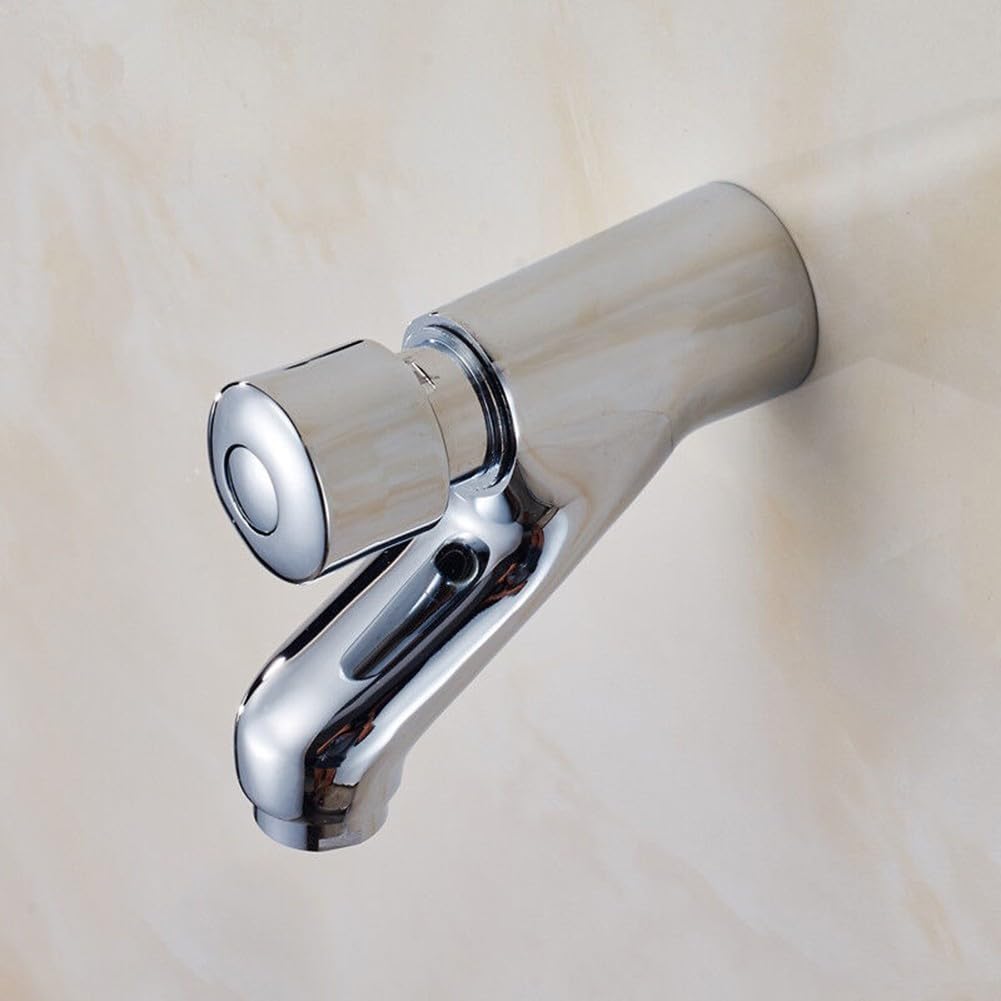 Self-Closing Bathroom Basin Taps Push Time Delay Hot and Cold Basin Sink Mixer Taps