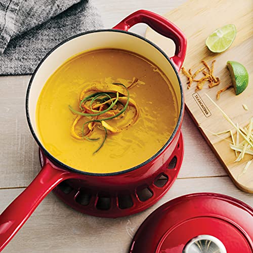 Tramontina Enameled Cast Iron Covered Sauce Pan, 2.5-Quart, Gradated Red by Tramontina - Image 4