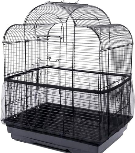 Hakeeta Ventilated Nylon Net,Bird Cage Cover Shell, Large Size Ventilated Bird Cage Skirt, 4 Colors, Seed Guard Parrot Nylon Mesh Net Cover