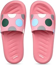 SLIPOVER Slides (Women Polkadot) Slippers for Women Stylish|Comfortable|Soft|Lightweight|Anti-Skid|Slides|Lab tested|Casual|EVA Slippers|Chappals|Slides|Sandals, Womens|Girls