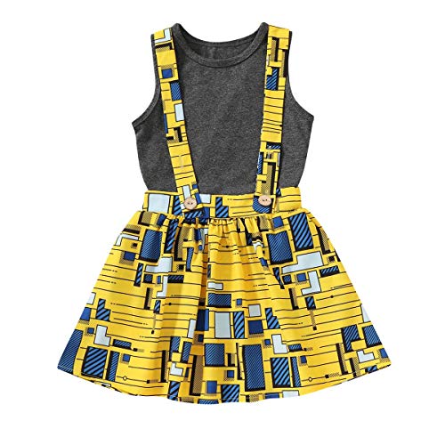 Toddler Baby African Clothes Ethnic Dashiki Style Black T-Shirt Suspender Skirt Set/Jacket Clothes Outfit