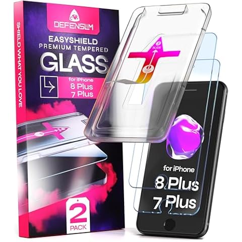 Defenslim Tempered Glass Screen Protector for iPhone 8 Plus / 7 Plus Cover