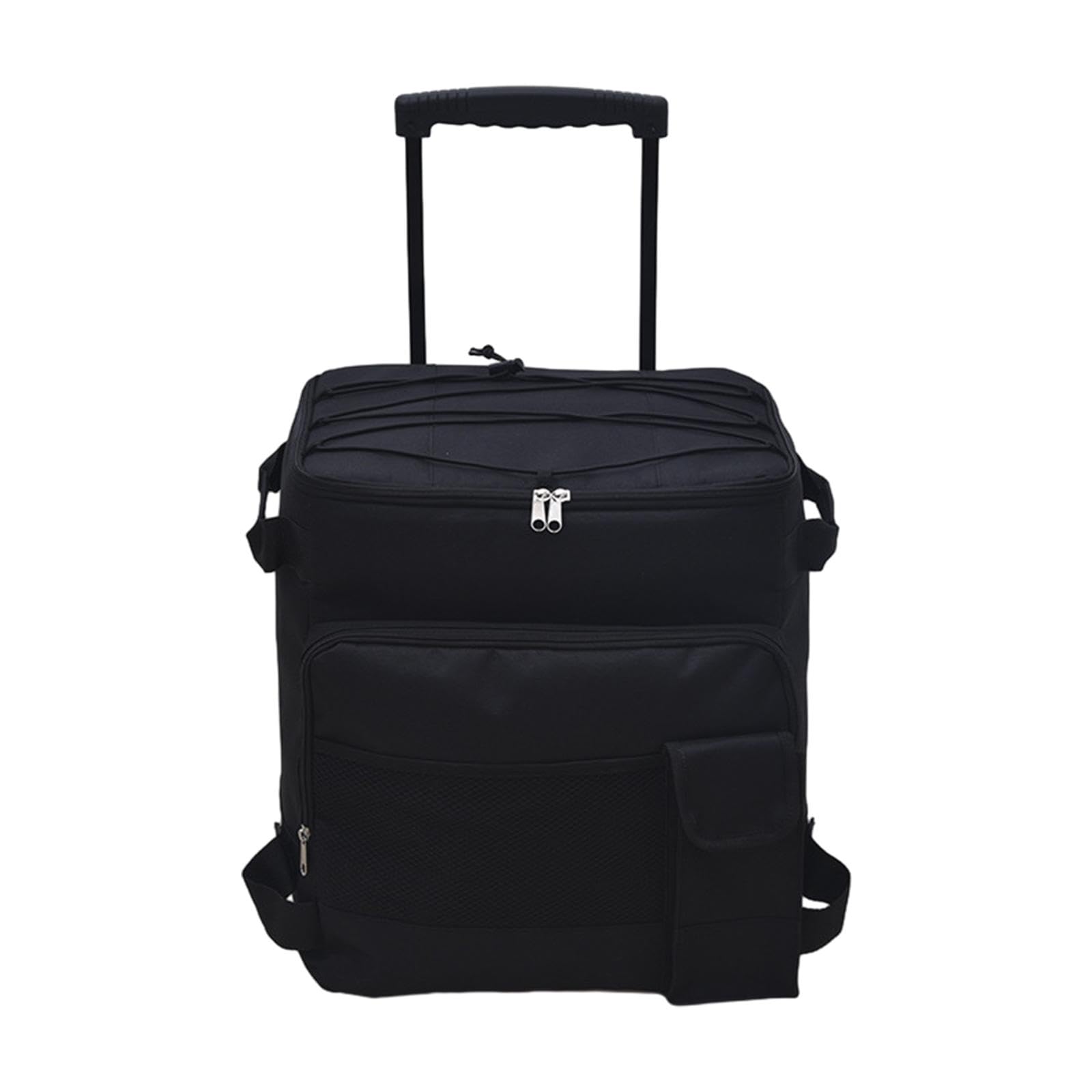 Homyl Rolling Tasche auf Rädern Kühlbox Isoliertasche Faltbar Leicht mit Ziehgriff Und Separatem Aufbewahrungsfach für Strand Wandern Outdoor Familie