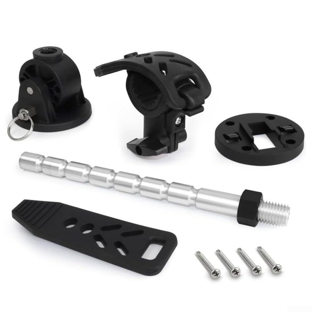 Marine Grade Trolling Motor Stabilisator Halterung, mit verstellbarer Halterung, für Minn Kota Motors 180 Grad Schwenk-Design, Edelstahlkonstruktion, Vibration