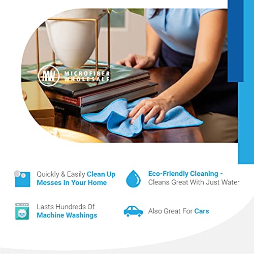 12" X 12" Microfiber Cleaning Cloths (50 Pack) - Reusable Towels, Wash Rags, Dust Cloth, All-Purpose: Kitchen, Dish, Cars, Shop, Glass (Green) #TOP1