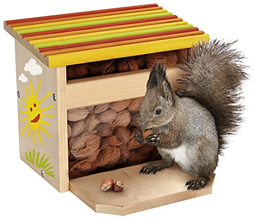 Eichhorn - Outdoor Futterhaus - Eichhörnchen Futterhaus zum Zusammenbauen und Bemalen, inkl. Pinsel und Farbe, aus Lindenholz, für Kinder ab 6 Jahren geeignet 100004586 – Bild 8