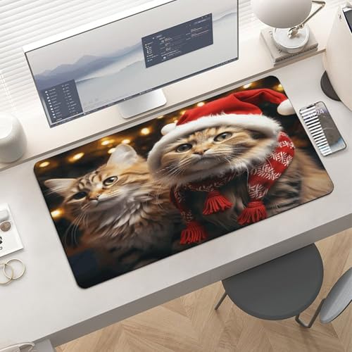 Christmas Cat Desk Pad FekiLoot 60x30 cm Base Antideslizante miniatura 6