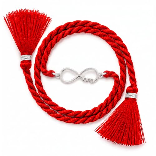 Image of ZAVYA 925 Pure Silver Infinity Bro Mauli Rakhi for Brother | CZ Premium Silver Bracelet for Bhaiya | Rhodium Plated Designer Raksha Bandhan Gift | Rakhi Set with Certificate and Roli Chawal