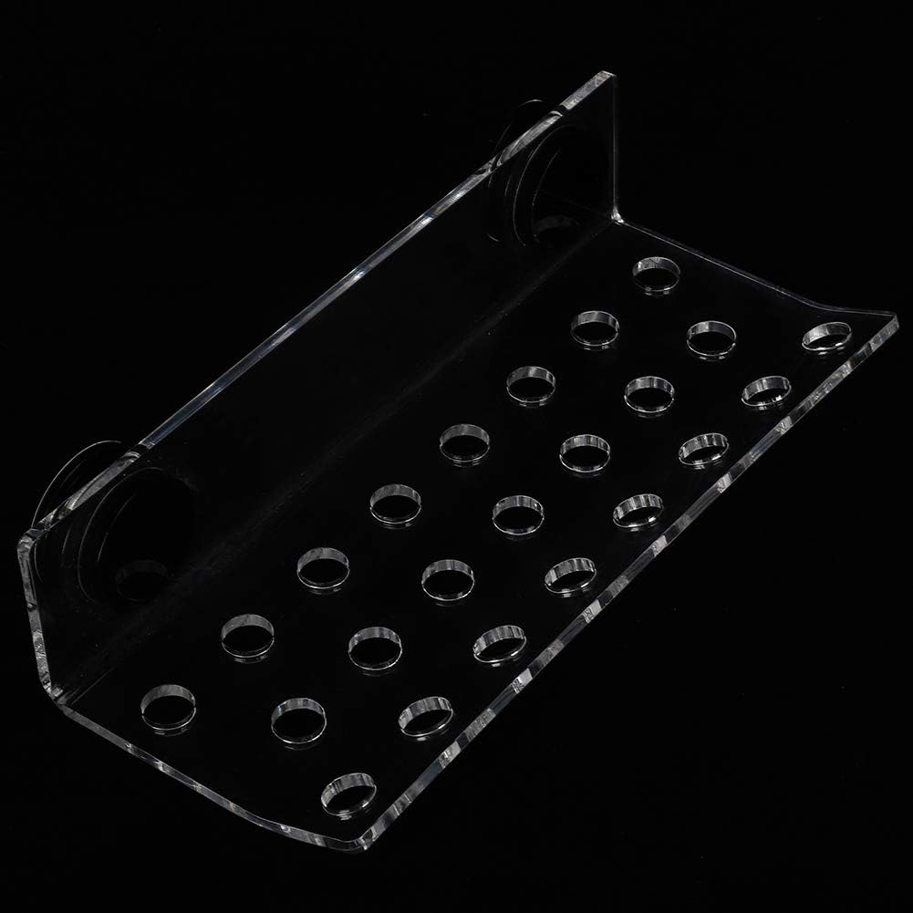 EVTSCAN Aquarium Coral Racks Bracket, Aquarium Marine Coral Racks Bracket Holder Fish Tank Button Frame Enhanced Suction Cup(23hole)