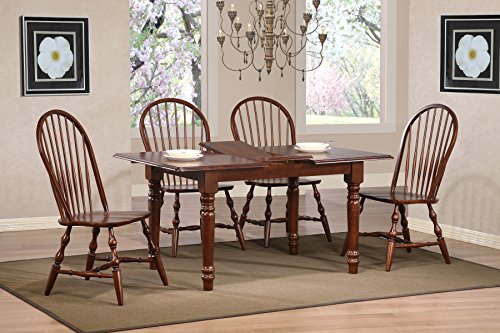 Sunset Trading DLU-C30-CT-2 Windsor Fully Assembled Kitchen Brown Dining Chair | Set Of 2, Distressed Chestnut thumb #5