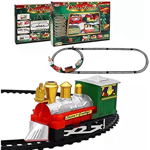 Christmas Train - Christmas Decoration - Electric Christmas Train with Rails Christmas Train Set for Under Tree, Great Accessory for Kids and Christmas Decoration Cover
