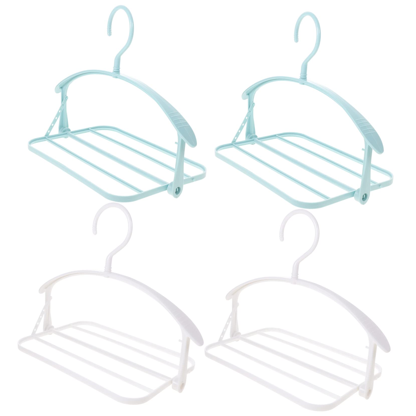 Unomor 4pcs Multifunctional Rotatable Clothes Hangers Slip Pants Rack Organizer for Scarves Towels and Linens Space Saving Closet