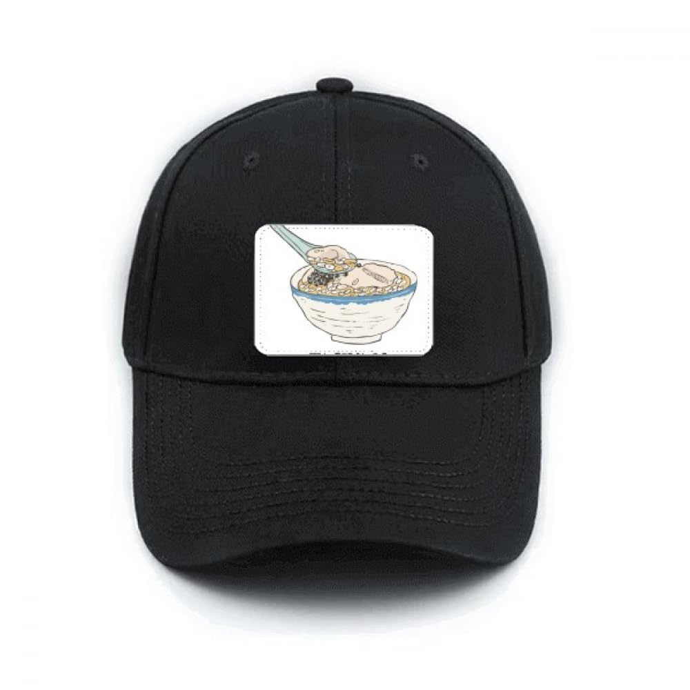 Casquette de baseball noire réglable avec porte-boisson fraîche intégrée