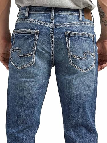 Image of Silver Jeans Co. Men's Zac Relaxed Fit Straight Leg Jean - Legacy