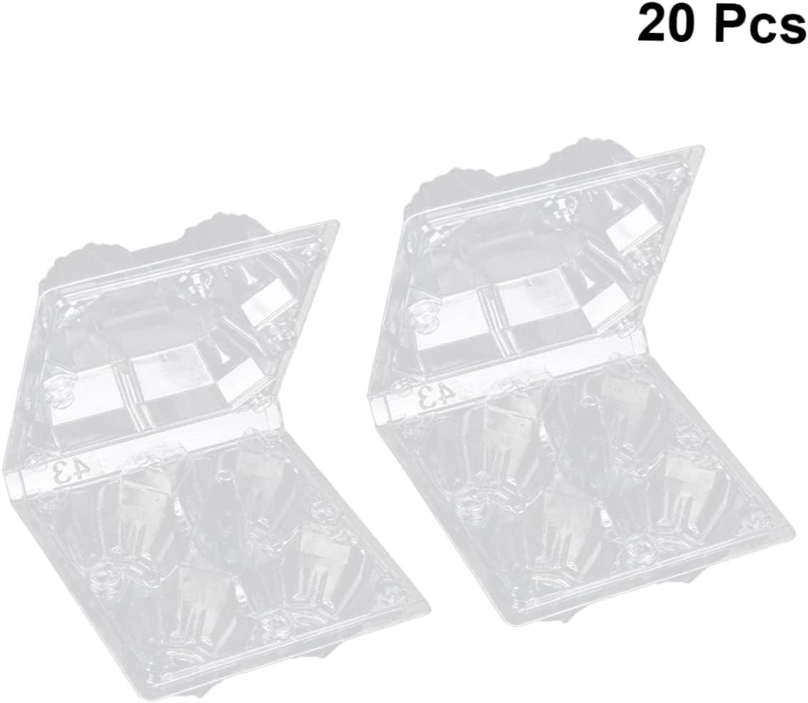50Pcs Portable Egg Tray Transparent Plastic Egg Storage Box Egg Carrier for Refrigerator Organization Durable Egg Container for Safe Packaging and Transport