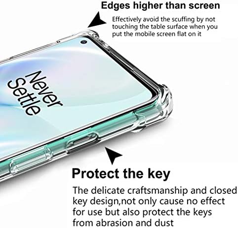 Osophter for Oneplus 8 Case [Not Compatible with Oneplus 8t],Clear Transparent Reinforced Corners TPU Shock-Absorption Flexible Cell Phone Cover for One Plus 8(Big Sun Flower)