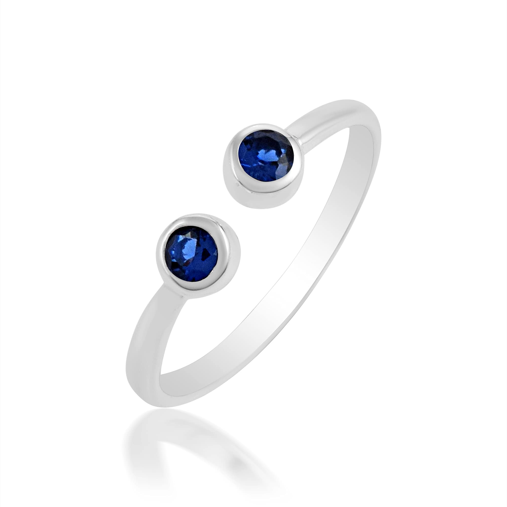 Bague réglable en argent sterling 925 résolvant les problèmes de taille - 8
