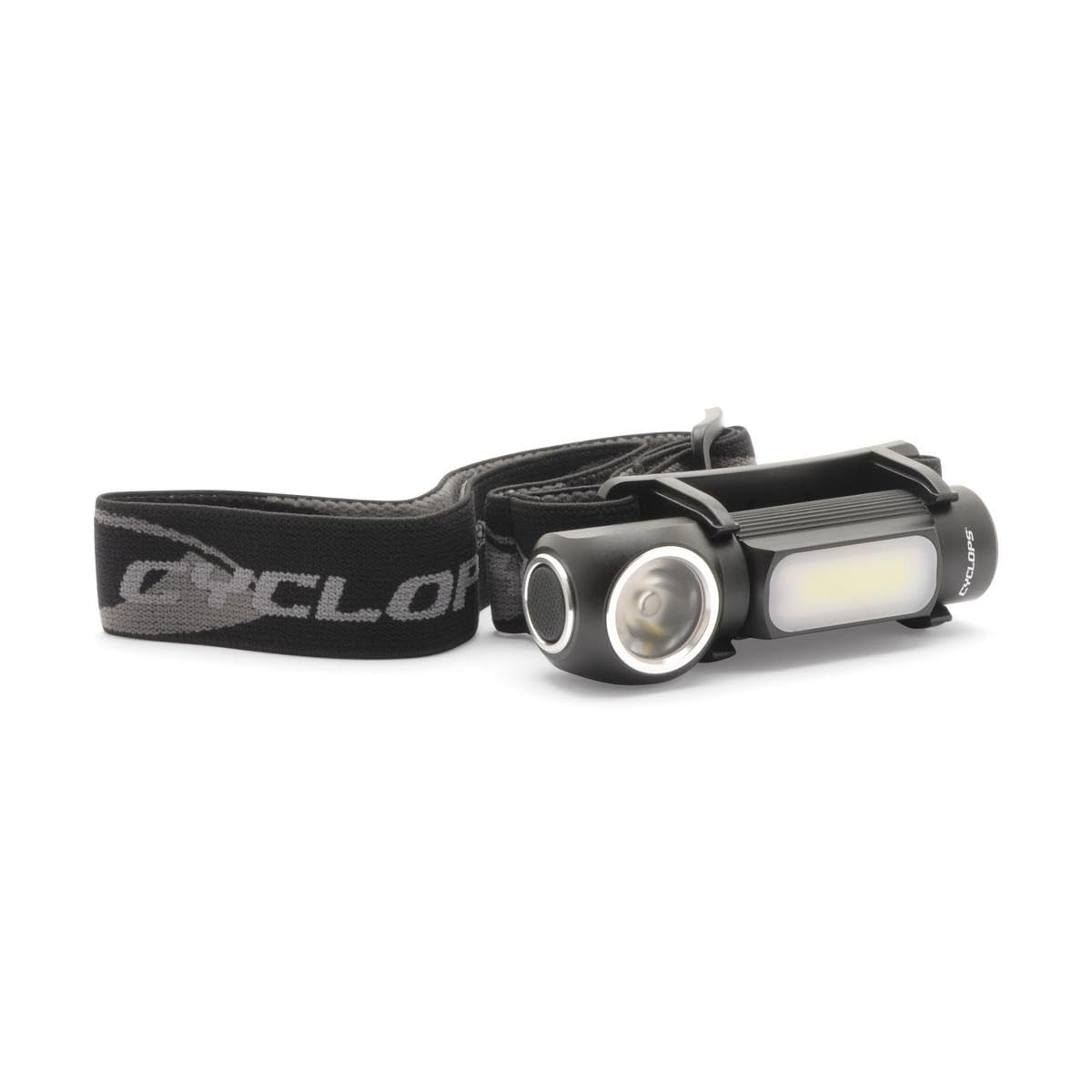 Cyclops Hades Horizon Headlamp | Tactical Durable Lightweight Aluminum Compact Adjustable Headband Weather Resistant Ipx4 Rechargeable Removable