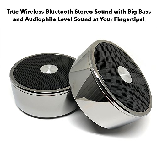 True Wireless Speakers: Twin Portable TWS Bluetooth Mini Stereo Speaker Dual Set Big Bass for Apple iPhone iOS Google Android Samsung Galaxy Nexus Smart Phones Laptops MAC PC Tablets Smartphones Echo