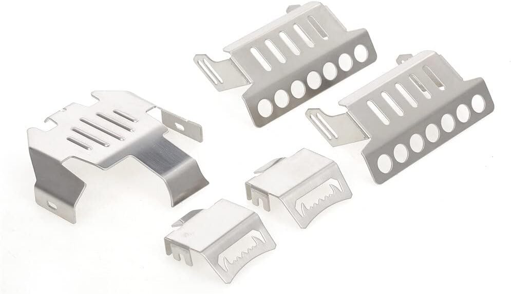 5 in 1 Stainless Steel Chassis Armor Protection Anti-Crash Plate Kit for TRAXS Series Rc Car - Parts & Accs - - (Color: White)