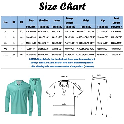 Mens Fashion Outfits Tracksuits 2 Piece Solid Polo Shirt Pant Set Long Sleeve Stretch Waist Sports Casual Fitness Sweatsuits Army Green #TOP5